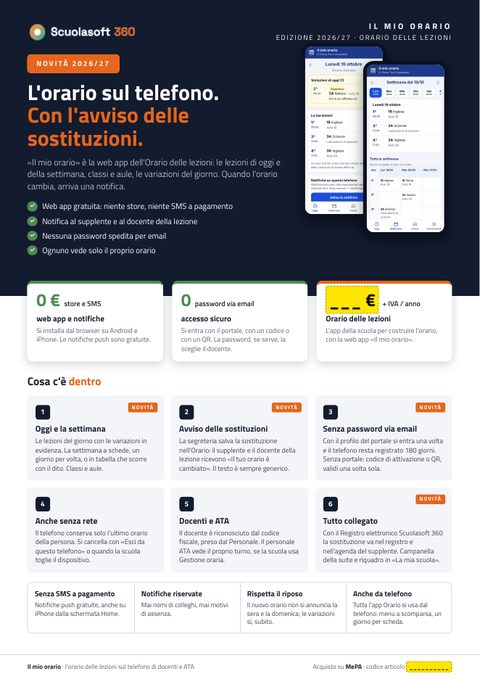 Prima pagina: Orario 360